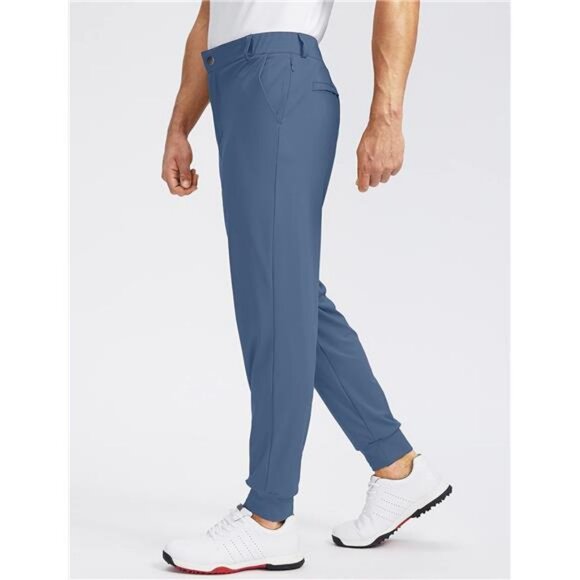 Men's Golf Joggers Pants with 5 Pockets Slim Fit Stretch Sweatpants - Picture 2 of 6